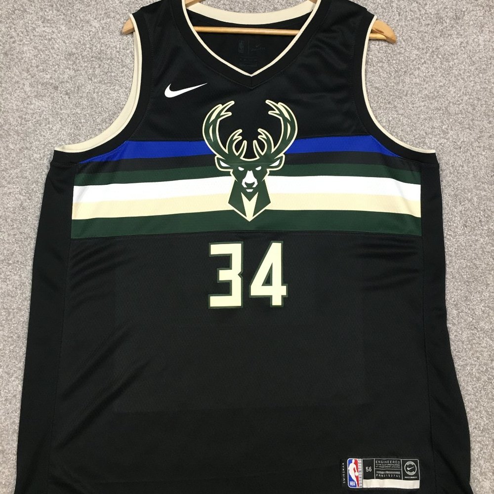 Giannis Antetokounmpo Nike Swingman Milwaukee Bucks NBA MVP Jersey 56 WORN ONCE